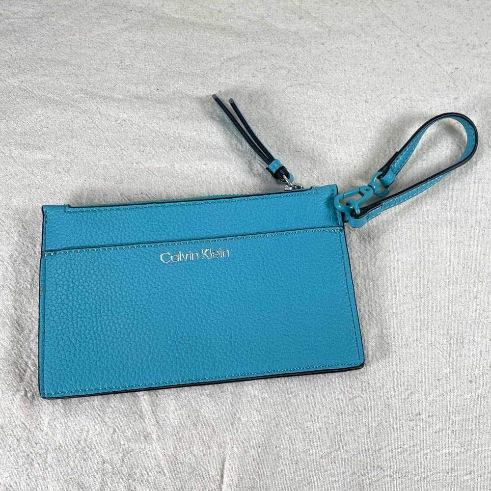 Calvin Klein Blue Clutch Wristlet